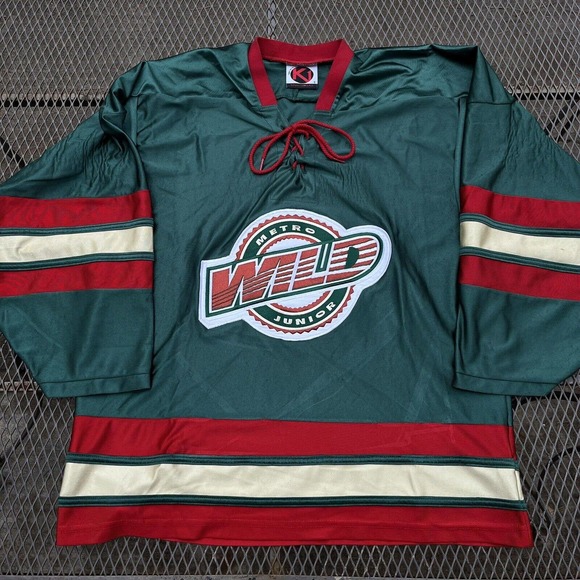 Metro Junior Wild Hockey Jersey Minnesota Wild Green Color K1 Sportswear‎ #4 - Picture 1 of 11